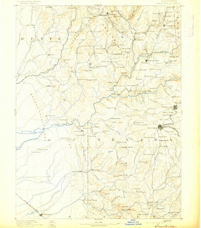 United States Geological Survey Smartsville, CA (1892, 125000-Scale) digital map