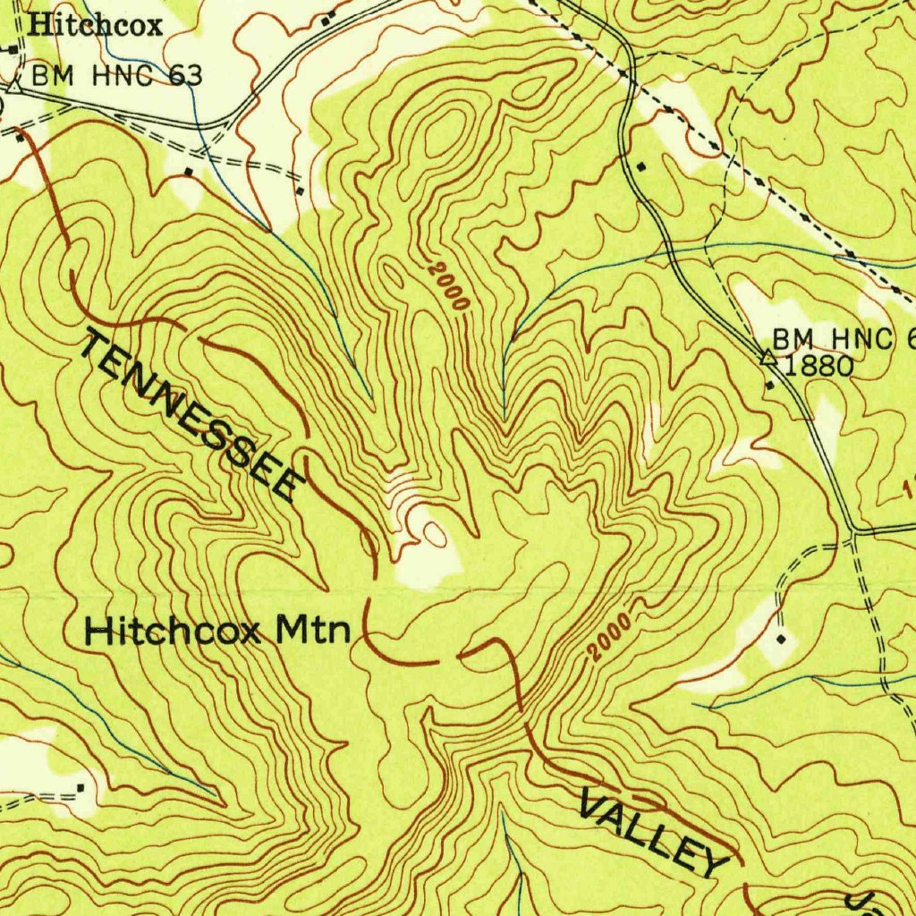 Smartt Mountain, TN (1947, 24000-Scale) Map by United States Geological ...