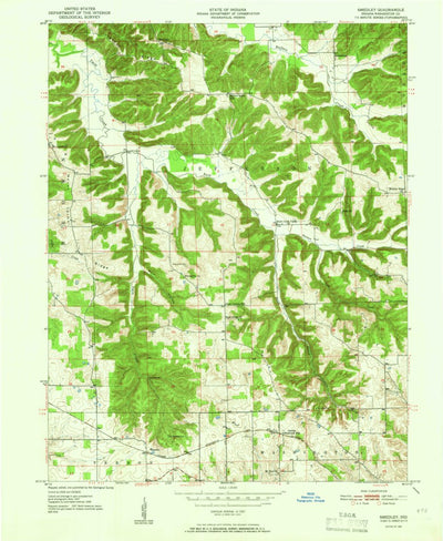United States Geological Survey Smedley, IN (1951, 24000-Scale) digital map