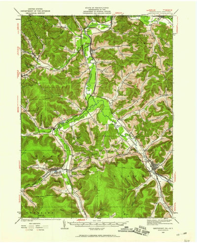 United States Geological Survey Smethport, PA-NY (1933, 62500-Scale) digital map