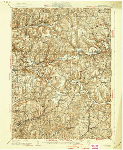 United States Geological Survey Smicksburg, PA (1939, 62500-Scale) digital map