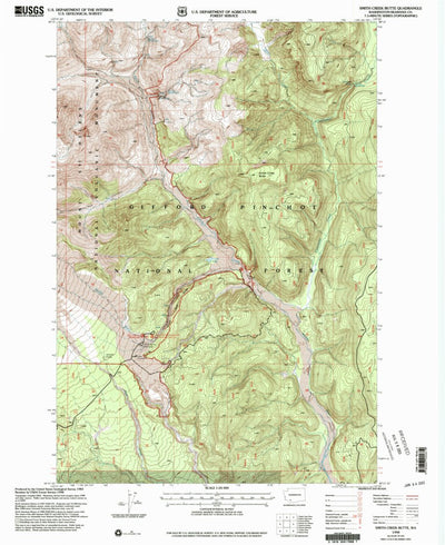 United States Geological Survey Smith Creek Butte, WA (1998, 24000-Scale) digital map
