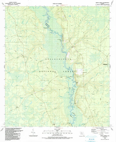 United States Geological Survey Smith Creek, FL (1990, 24000-Scale) digital map