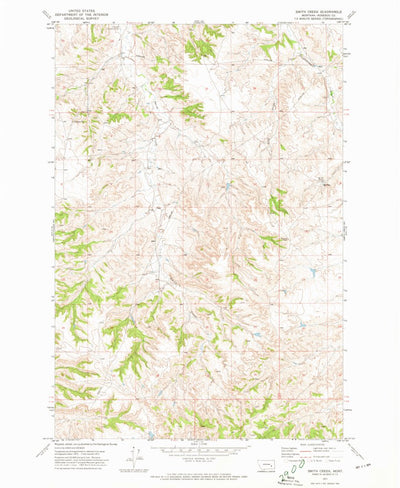 United States Geological Survey Smith Creek, MT (1971, 24000-Scale) digital map