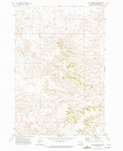 United States Geological Survey Smith Creek NE, MT (1971, 24000-Scale) digital map