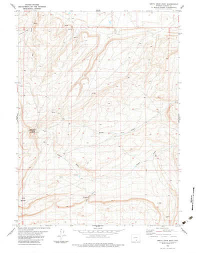 United States Geological Survey Smith Draw West, WY (1983, 24000-Scale) digital map