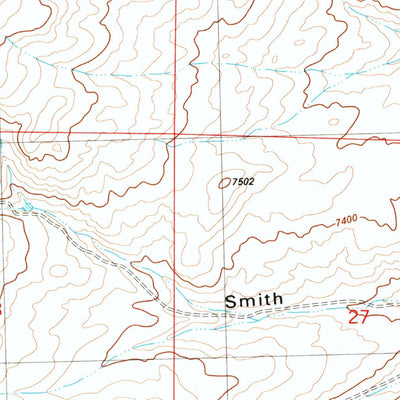 United States Geological Survey Smith Draw West, WY (1983, 24000-Scale) digital map
