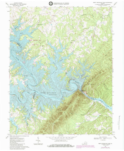 United States Geological Survey Smith Mountain Dam, VA (1967, 24000-Scale) digital map