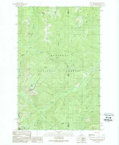 United States Geological Survey Smith Mountain, ID-MT (1989, 24000-Scale) digital map
