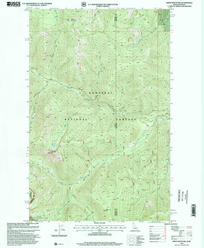 United States Geological Survey Smith Mountain, ID-MT (1997, 24000-Scale) digital map