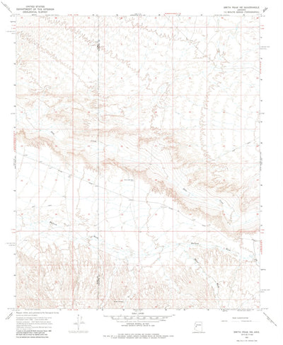 United States Geological Survey Smith Peak NE, AZ (1967, 24000-Scale) digital map