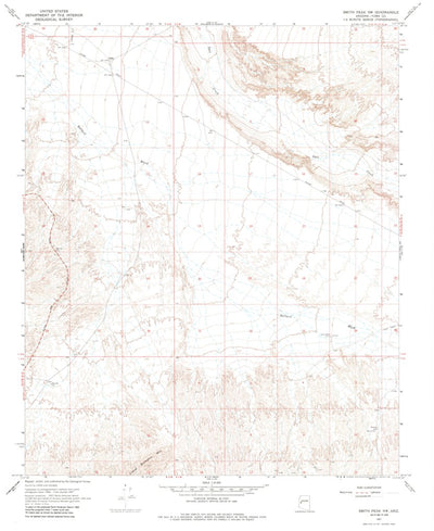 United States Geological Survey Smith Peak NW, AZ (1967, 24000-Scale) digital map