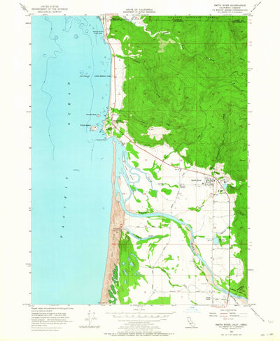 United States Geological Survey Smith River, CA-OR (1956, 24000-Scale) digital map
