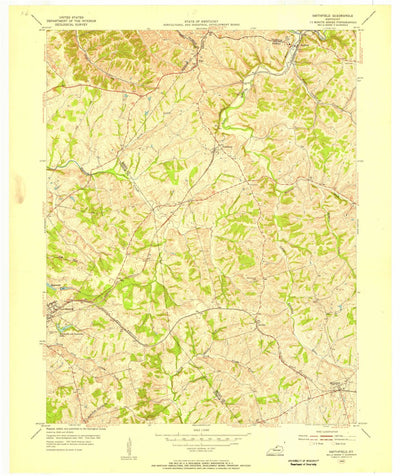 United States Geological Survey Smithfield, KY (1954, 24000-Scale) digital map