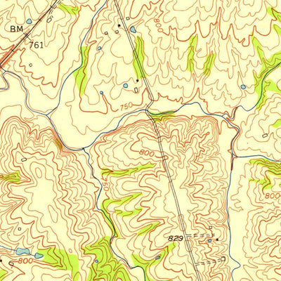 United States Geological Survey Smithfield, KY (1954, 24000-Scale) digital map