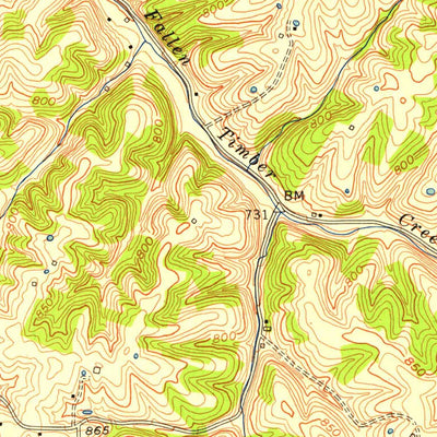 United States Geological Survey Smithfield, KY (1954, 24000-Scale) digital map