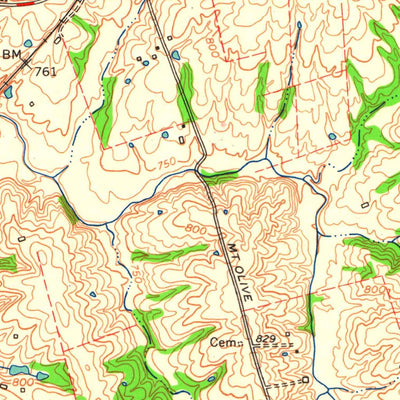 United States Geological Survey Smithfield, KY (1961, 24000-Scale) digital map