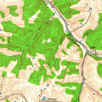 United States Geological Survey Smithfield, KY (1961, 24000-Scale) digital map