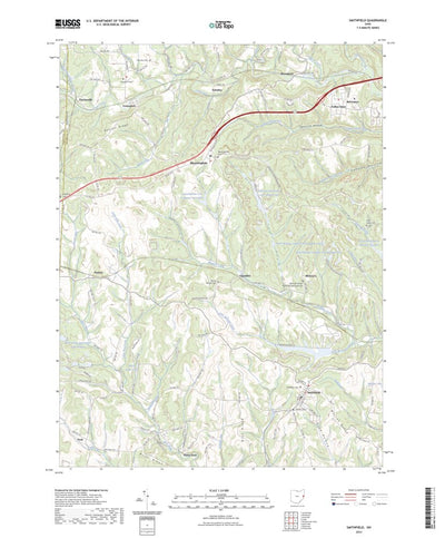 United States Geological Survey Smithfield, OH (2023, 24000-Scale) digital map