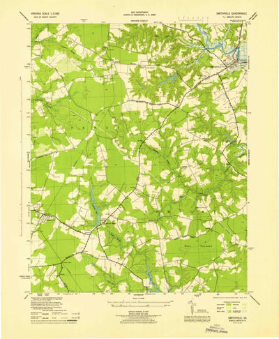 United States Geological Survey Smithfield, VA (1945, 31680-Scale) digital map