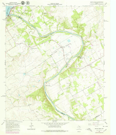 United States Geological Survey Smiths Bend, TX (1966, 24000-Scale) digital map