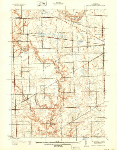 United States Geological Survey Smiths Creek, MI (1939, 24000-Scale) digital map