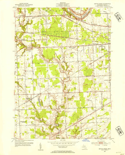United States Geological Survey Smiths Creek, MI (1952, 24000-Scale) digital map