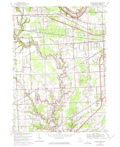 United States Geological Survey Smiths Creek, MI (1968, 24000-Scale) digital map