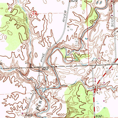 United States Geological Survey Smiths Creek, MI (1968, 24000-Scale) digital map