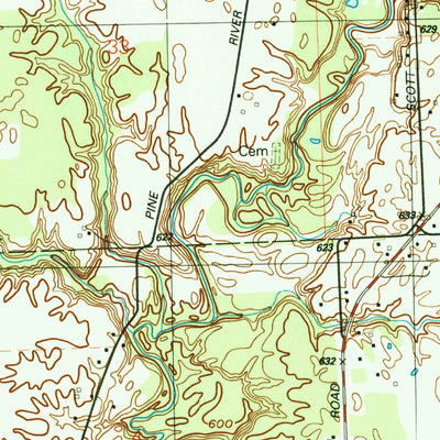 United States Geological Survey Smiths Creek, MI (1991, 24000-Scale) digital map