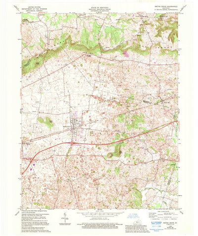 United States Geological Survey Smiths Grove, KY (1966, 24000-Scale) digital map