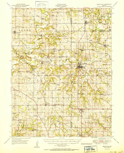 United States Geological Survey Smithville, MO (1950, 62500-Scale) digital map