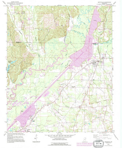 United States Geological Survey Smithville, MS (1992, 24000-Scale) digital map