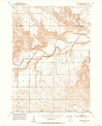 United States Geological Survey Smithwick NW, SD (1951, 24000-Scale) digital map