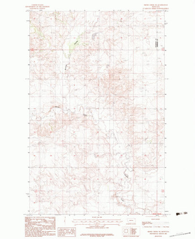 United States Geological Survey Smoke Creek NE, MT (1983, 24000-Scale) digital map