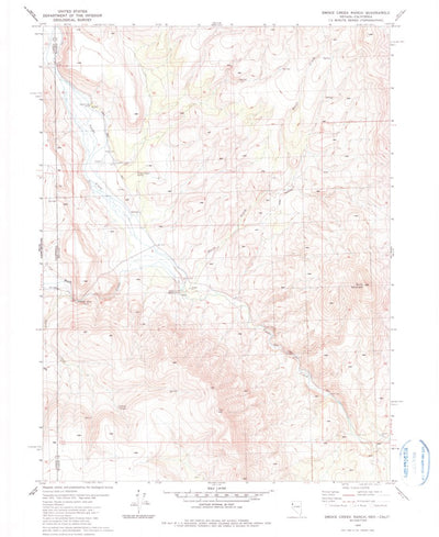 United States Geological Survey Smoke Creek Ranch, NV-CA (1980, 24000-Scale) digital map