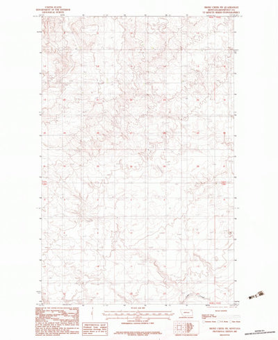 United States Geological Survey Smoke Creek SW, MT (1983, 24000-Scale) digital map