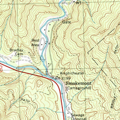 United States Geological Survey Smokemont, NC (2000, 24000-Scale) digital map