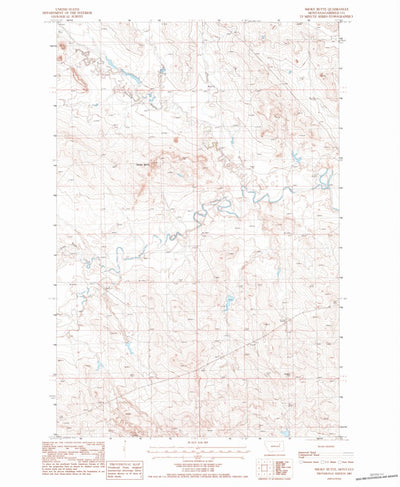 United States Geological Survey Smoky Butte, MT (1983, 24000-Scale) digital map