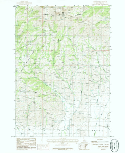 United States Geological Survey Smoky Dome, ID (1986, 24000-Scale) digital map