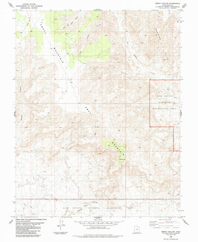 United States Geological Survey Smoky Hollow, UT (1985, 24000-Scale) digital map