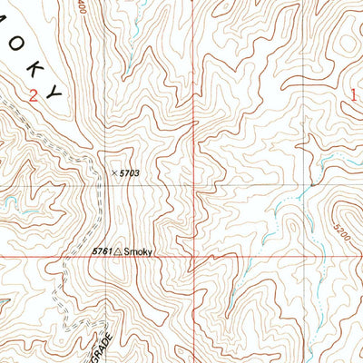 United States Geological Survey Smoky Hollow, UT (1985, 24000-Scale) digital map