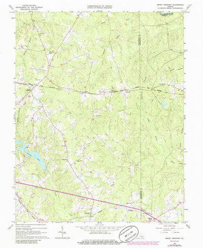 United States Geological Survey Smoky Ordinary, VA (1963, 24000-Scale) digital map