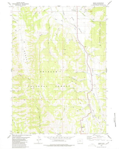 United States Geological Survey Smoot, WY (1980, 24000-Scale) digital map
