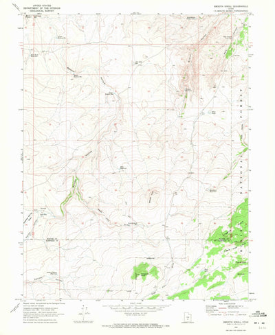 United States Geological Survey Smooth Knoll, UT (1969, 24000-Scale) digital map