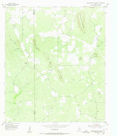 United States Geological Survey Smoothingiron Mountain, TX (1955, 24000-Scale) digital map