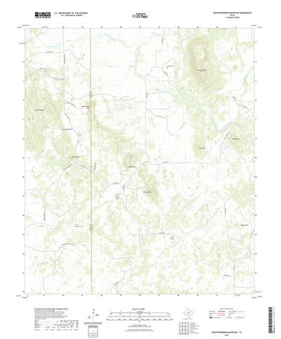 United States Geological Survey Smoothingiron Mountain, TX (2022, 24000-Scale) digital map