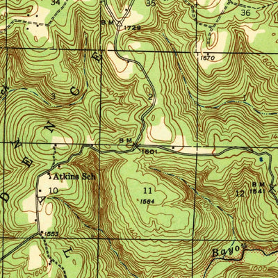 United States Geological Survey Smyrna, AR (1943, 62500-Scale) digital map