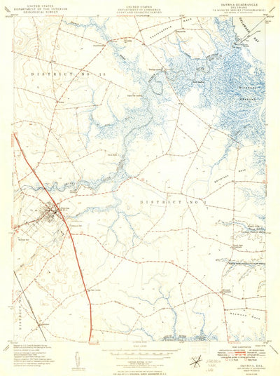 United States Geological Survey Smyrna, DE (1949, 24000-Scale) digital map
