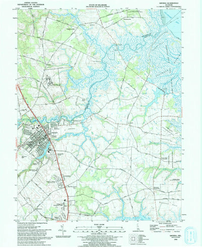 United States Geological Survey Smyrna, DE (1993, 24000-Scale) digital map